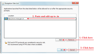Add website to JAVA Security Exception Site List Step 5 01